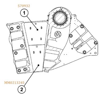 боковые футеровки для щёковой дробилки Metso С106